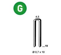 10 000 Agrafes Galvanisées O-19 - 4.5x19x0.7x1 mm - D-Work