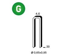 10 000 Agrafes Galvanisées Tb-20 - 4.95x20x0.84 mm - D-Work