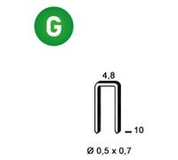 10 000 Agrafes Galvanisées U-08 - 4.8x8x0.5x0.7 mm - D-Work