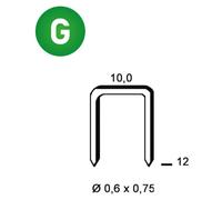 10 000 Agrafes Galvanisées Vf-12 - 10x12x0.6x0.75 mm - D-Work