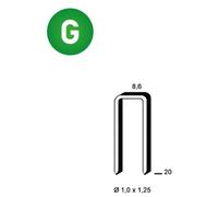 10 000 Agrafes H-20 - Galvanisées - 8.6x20x1x1.25 mm - D-Work