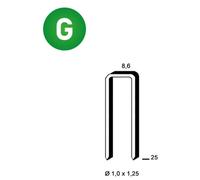 10 000 Agrafes H-25 - Galvanisées - 8.6x25x1x1.25 mm - D-Work