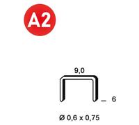 10 000 Agrafes Inox V-06 - 9x6x0.6x0.75 mm - D-Work