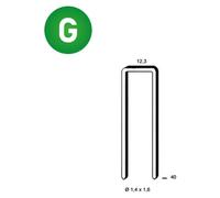 10 000 Agrafes S-40 Galvanisées - 12.3x40x1.4x1.6 mm - D-Work