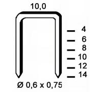 10 000 Agrafes V-14 Inox - 9x14x0.6x0.75 mm - D-Work