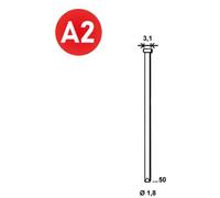 10 000 Finettes Brads en Bande 34° Inox - 1.8/3.1x50 mm - D-Work