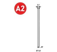 10 000 Finettes Brads en Bande 34° Inox - 1.8/3.1x57 mm - D-Work