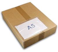 10 000 Pochette A5 porte-documents adhésives transparente Pochette d'Expédition autocollante pour petit colis 225 x 165 mm A4 plié en 2 Pochette collante neutre pour insertion des documents UGPAN3