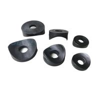 10-100 pièces entretoise en bec de canard Dia 16/19/25mm alésage 6/8mm Joint creux Tube rond chaise fixation rondelle pièce entretoise incurvée en plastique(25x8mm,50Pcs)