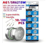 10-100 pièces Piles alcalines AG1 LR621 364 V364 164 531 SR621 SR621SW SR60 CX60 1,55V, convient pour montres, clés de voiture, télécommandes, boutons de jouets, piles boutons 10 pièces (GF)KN,20 pièc
