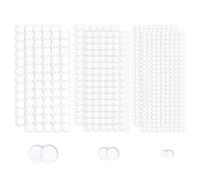 10/15/20mm Scratch Autocollant Rond 1488 Pièces 744 Paires Pastille Scratch Autocollant Crochets et Boucles Autocollantes Hook & Loop Pastille Adhesive pour papier,plastique,verre,métal,bois(Blanc)