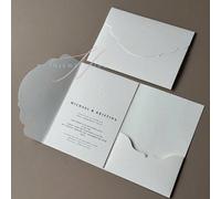 10/20/25 pièces Pochettes d'invitation de mariage pliables en trois, fiançailles, 15e anniversaire, baptême. Enveloppes d'invitation simples, invitations DIY, invitations 5*7 pouces, invitations à poc
