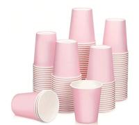 10/20/30/40/50/100 pièces Gobelets en papier rose 8 oz pour la fête des mères, Gobelets à café résistants aux hautes températures, Gobelets pour boissons chaudes et froides, Gobelets à eau pour mariag