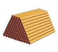 10/20/30 pièces Bâtons de colle thermofusible dorés - 7 mm*10 cm, Mini bâtons de colle chaude, Artisanat DIY, Adhésif puissant, Pour pistolet à colle chaude, Cire à cacheter, Enveloppes, Invitations d