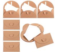 10/20/40/50 sets Mini Enveloppes Avec Cartes Vides, Ensemble d'Enveloppes en Papier Kraft, Pour Cartes Cadeaux, Faveurs de Mariage, Cartes de Vœux, Envoi de Cartes de Visite, Fournitures de Fête de Gr