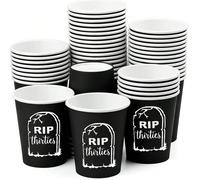 10/20/40 pièces Gobelets de 9 oz pour fête d'anniversaire 40e Adieu aux 30 ans Décoration de fête d'anniversaire - Gobelets de fête Adieu aux 30 ans Vaisselle jetable pour fête d'anniversaire 40e - Ca