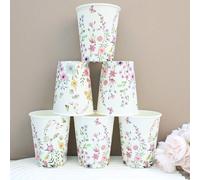 10/20/40 pièces Gobelets en papier floral pour fête, motif botanique vintage, 9oz, gobelets jetables pour boissons, convient pour anniversaire, enterrement de vie de jeune fille, fournitures de fête d