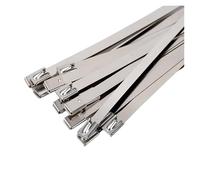 10 20 50 100 200 pièces 10mm 0.39 pouces enveloppe d'échappement multi-usages 304 en acier inoxydable attache de câble métallique attaches zippées autobloquantes(20PCS,10x500mm)