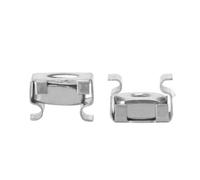10/20/50pc M4 M5 M6 M8 Carré Snap In Écrous À Cage 304 En Acier Inoxydable Quatuor Flottant Élastique Cassette De Boîtier(5pcs,M5)