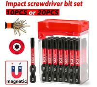 10/20 embouts de tournevis Torx industriels en acier S2, type de pointe T25, 50 mm de long, couple élevé, résistants à la rouille, durables, rangement portable, pour réparation électronique de 10Pcs T