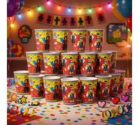 10/20 pièces Gobelets en papier de jeu de dessin animé, gobelets jetables, convient pour 10 personnes, anniversaire, mariage, Noël, fête à thème, rassemblement d'amis, vacances, rassemblement familial