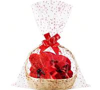 10/20 pièces Grands sacs-cadeaux en verre avec 10 pièces de nœuds de ruban, convient pour les paniers, les mariages, les faveurs de fête, les anniversaires, la mariée, les cadeaux d'anniversaire, la d