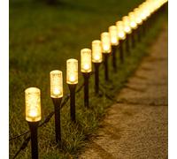 10/20 pièces Lumières solaires à bulles pour l'extérieur, IP44 étanche, 8 modes, 3 couleurs (blanc chaud, blanc, multicolore), pour la cour, le jardin & le paysage de pelouse 5,8M20LED,3,8M10LEDABS
