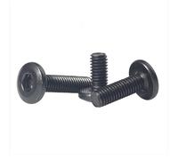 10/20 pièces M5 M6 M8 noir hypoténuse tête plate entraînement hexagonal vis vers le bas côté meubles vis(Size:M5X8MM)
