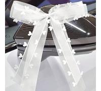 10/20 pièces Nœuds en ruban en forme de cœur | Décor de fond de mariage, bouquet, voiture | Nœuds en mousseline de soie | Décoration de fête d'anniversaire, Fête des Mères, Nouvel An | Boîte-cadeau, d