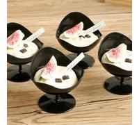10/20 pièces Porte-gobelet de chaise, Coupe à glace, Coupe à mousse, Coupe à pudding, Coupe à dessert, Coupe à dessert à bouche asymétrique, Récipient à glace, Récipient à dessert, Convient pour le pu