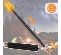 10-200x Torches Chalumeau de lancement Torches d'extérieur Torche de jardin 42/72cm Torches de cire Bougies d'incendie d'extérieur