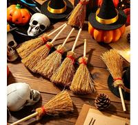 10/20pcs Mini Balais de Sorcière, Balais de Maison de Poupée, Accessoires de Maison de Poupée, Décorations Mini Accessoires, Meubles de Maison de Poupée, Accessoires de Décoration Halloween Mini Meubl