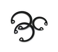 10/25/50X M8 à M30 304 en acier inoxydable noir, trou d'arbre, anneau de retenue, roulement rondelle, Type C, Circlip interne intérieur