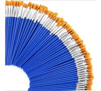 10/30/50/100 pièces Brosse en nylon pour la peinture au graffiti, brosse plate pour la peinture à l'huile numérique, peinture à l'aquarelle et acrylique. Rentrée scolaire, fournitures scolaires 10 piè