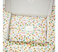 10/30/60 pièces Papier cadeau à pois colorés, taille 50 cm x 35 cm - idéal pour Pâques, mariage, Saint-Valentin, vacances, anniversaire, bouquet et emballage de boîte à chaussures, remplissage de sac 