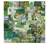 10/30/64 pièces paysage vert autocollants esthétiques INS Style frais dessin animé décalcomanies décoration bricolage téléphone ordinateur portable planche à roulettes réfrigérateur jouets 30PCS