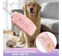 10/30 pièces Rose Dépoussiéreur antistatique jetable Outil de nettoyage Dépoussiéreur de poulet Utilisation domestique et automobile Fournitures de nettoyage Recharge de brosse à poussière (avec manch