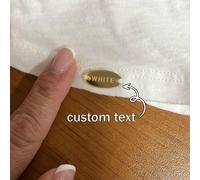 10/30pcs Étiquettes de marque en acrylique personnalisées, étiquettes de vêtements gravées au laser, pour la famille, cadeau de baby shower, cadeau personnalisé Petit ovale - 1,8 x 0,6 cm,Grand rond -