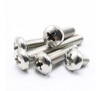 # 10-32 Phillips Pan Head machine à vis, Acier inoxydable, filetage complet, la main droite, Lot de 50, argent