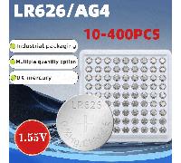 10-400 pièces Piles alcalines haute capacité SR626SW AG4 377, emballage industriel LR626 377A V377 1,5 V piles bouton pour montre, convient pour mini lampes de poche et jouets 10 pièces,50 pièces,100
