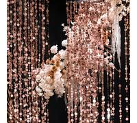 10/5/1 pièce Rideau décoratif à paillettes miroir rose gold - Guirlande de paillettes à suspendre, convient pour mariage, fiançailles, anniversaire, Saint-Valentin, remise de diplôme - Aucune alimenta