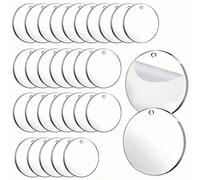 10/50/100 pièces de disques acryliques transparents vierges non finis, feuilles de cercles clairs ronds en acrylique, accessoires DIY, porte-clés, accessoires DIY, cartes-cadeaux de fête, accessoires,