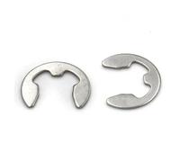 10/50/100 pièces M1.2 .5 M2 M3 4 6 8 10 11 à M24 304 acier inoxydable noir 65Mn E Clip Circlip rondelle de retenue
