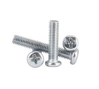 10-500 pièces M2-M8 acier au carbone zingué empreinte cruciforme tête cylindrique vis à machine, M6x50mm(20 pièces)