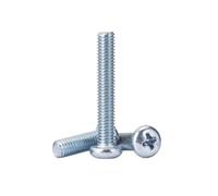 10-500 pièces M2-M8 type-PM acier au carbone zingué bleu empreinte cruciforme tête cylindrique vis à machine, M5x20mm(100 pièces)