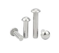 10/50pcs A2-70 304 Bouton En Acier inoxydable Tête Ronde Solide Rivet Auto-obturant M0.8 M1 M1.2 M1.4 M1.6 M2 M2.5 M3 M4 M5 M6 GB867(25pcs M3,18mm)