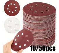 10/50pcs Disques de ponçage 125mm 60/80/100/120/150/180/240/320/400/600/800/1000 grain pour plateau de support rond 5 pouces 8 trous Grain 800,Grain 1000,Grain 100,Grain 600,Grain 180/240/320/400/600,