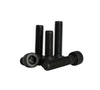 10/50pcs M2 .5 M3 M4 noir 12.9 qualité en acier allié DIN912 tout filetage complet six pans creux capuchon à tête Allen boulon vis