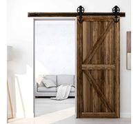 10.5FT/320cm Systeme Coulissant Porte Suspendue Porte Simple Forme D'ancre-Big Wheel Barn Door Hardware Kit Anchor Shape