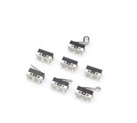 【10-5PCS】Micro interrupteur de fin de course, bouton-poussoir momentané, 1A 125V AC, interrupteur de souris, 3 broches, longue poignée, bras de levier à rouleau SPDT 12X6X6M(Bent foot-2,5PCS)